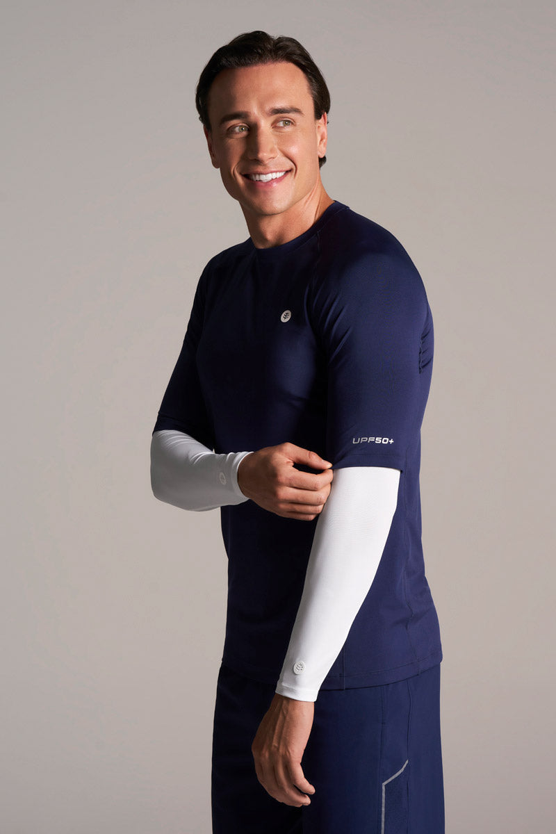 Men's MaxShield Performance Arm Sleeve | White