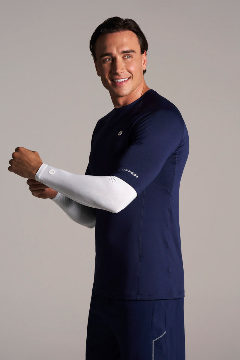 Men's MaxShield Performance Arm Sleeve | White