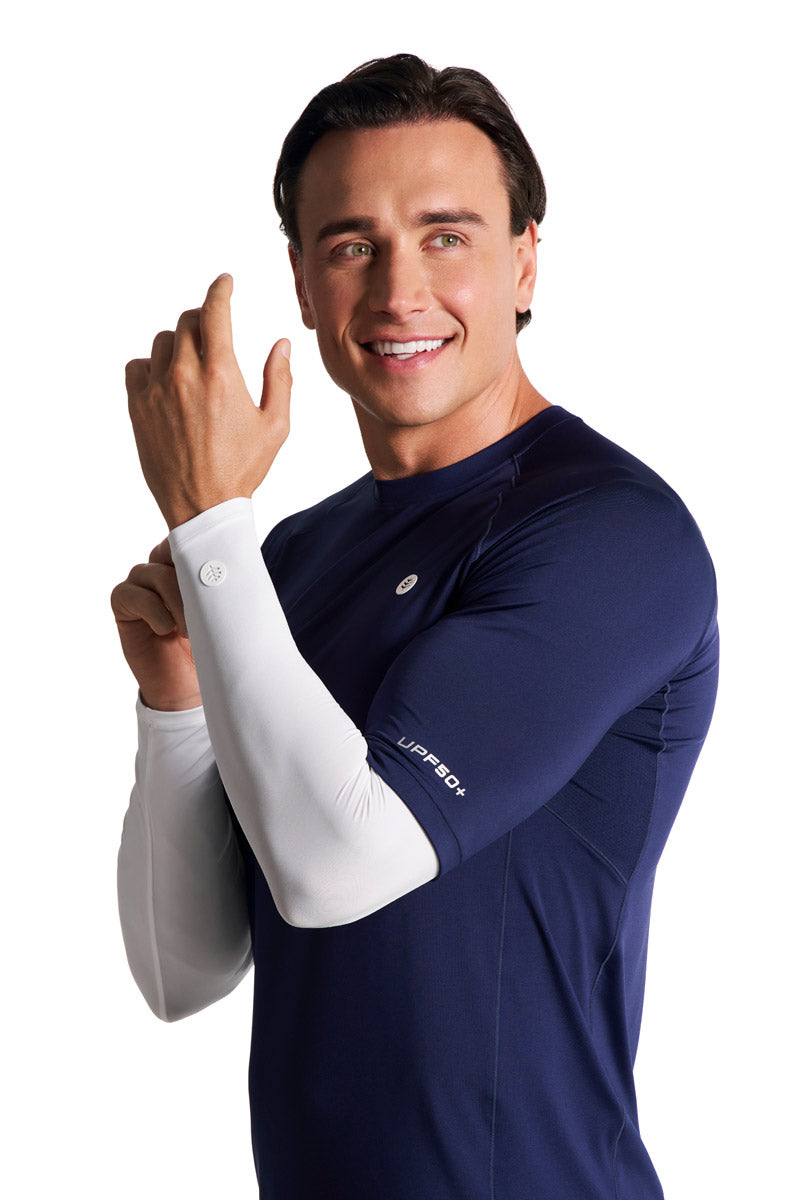 Men's MaxShield Performance Arm Sleeve | White