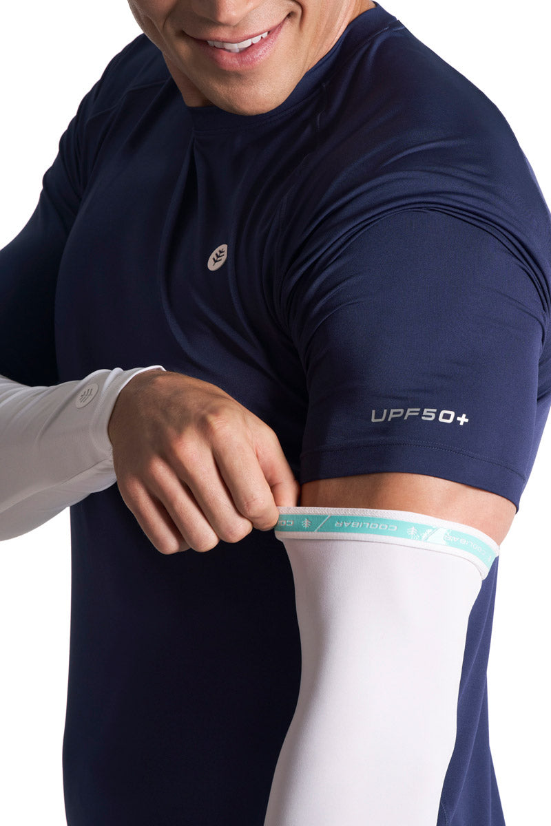 Men's MaxShield Performance Arm Sleeve | White
