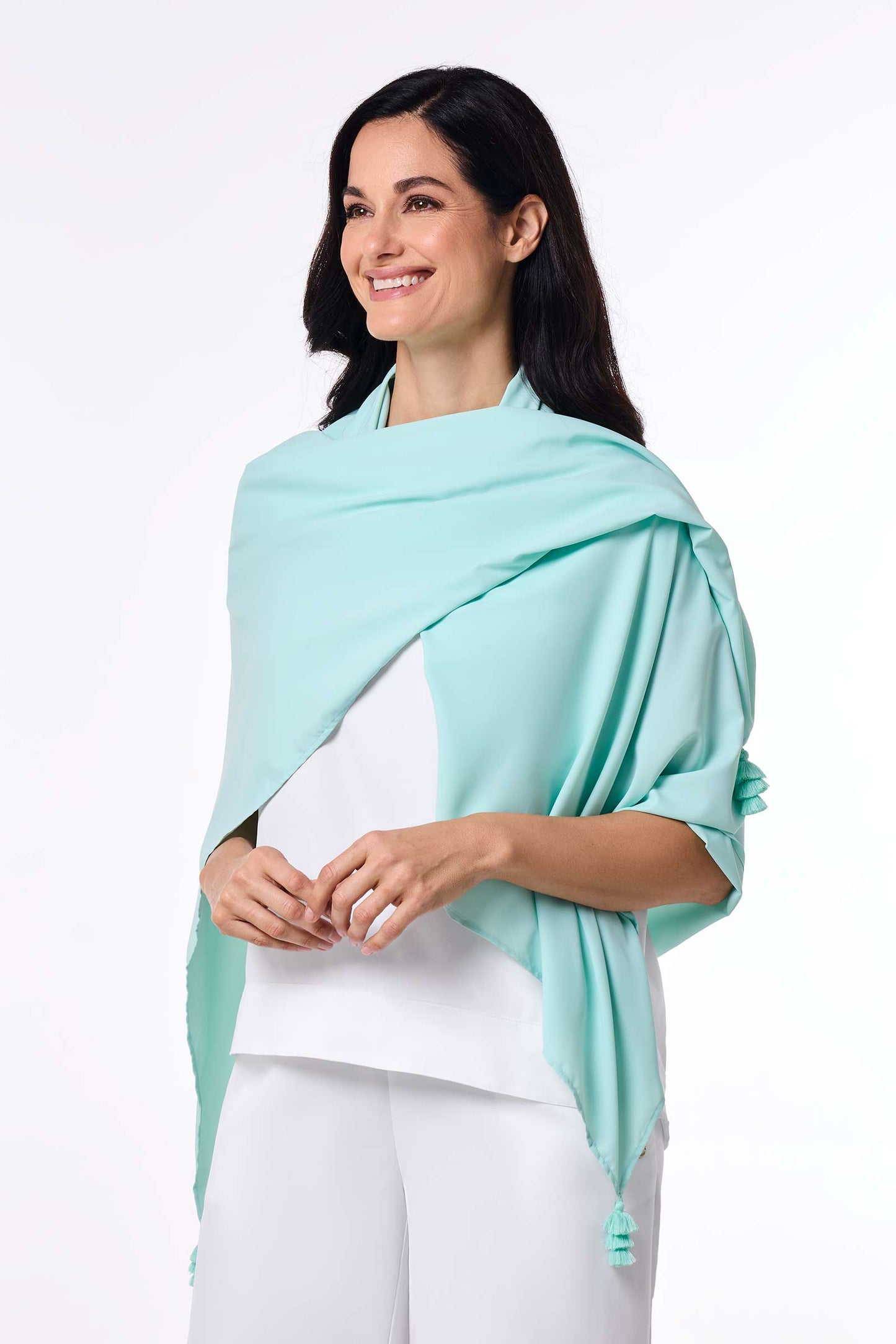 Women's Minneola Featherlight Scarf | Misty Aqua