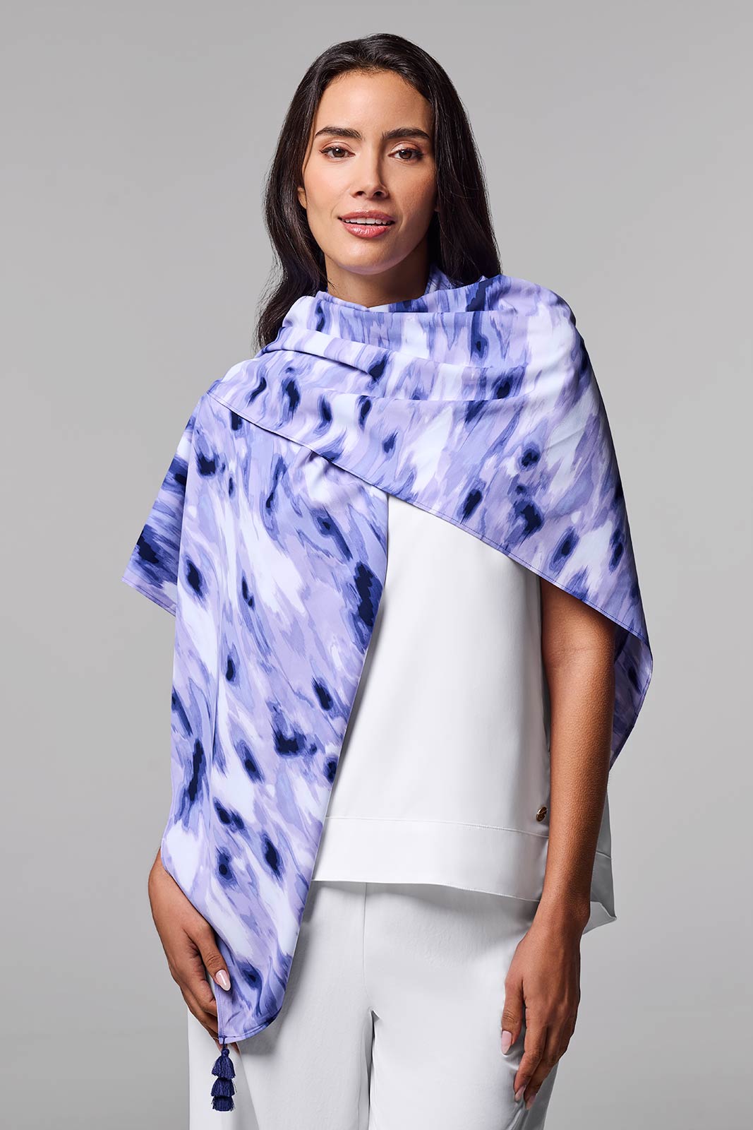 Women's Minneola Featherlight Scarf | Future Dusk Icat Watercolor