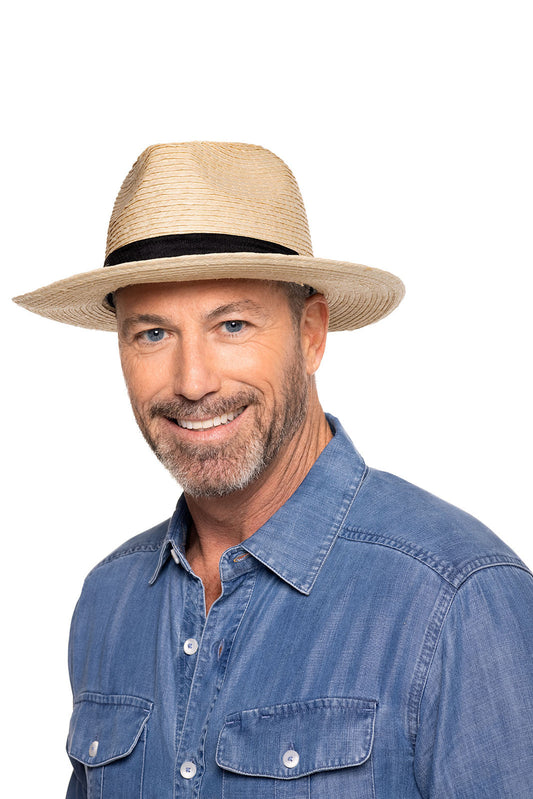 Men's Buri Straw Palm Fedora | Ivory