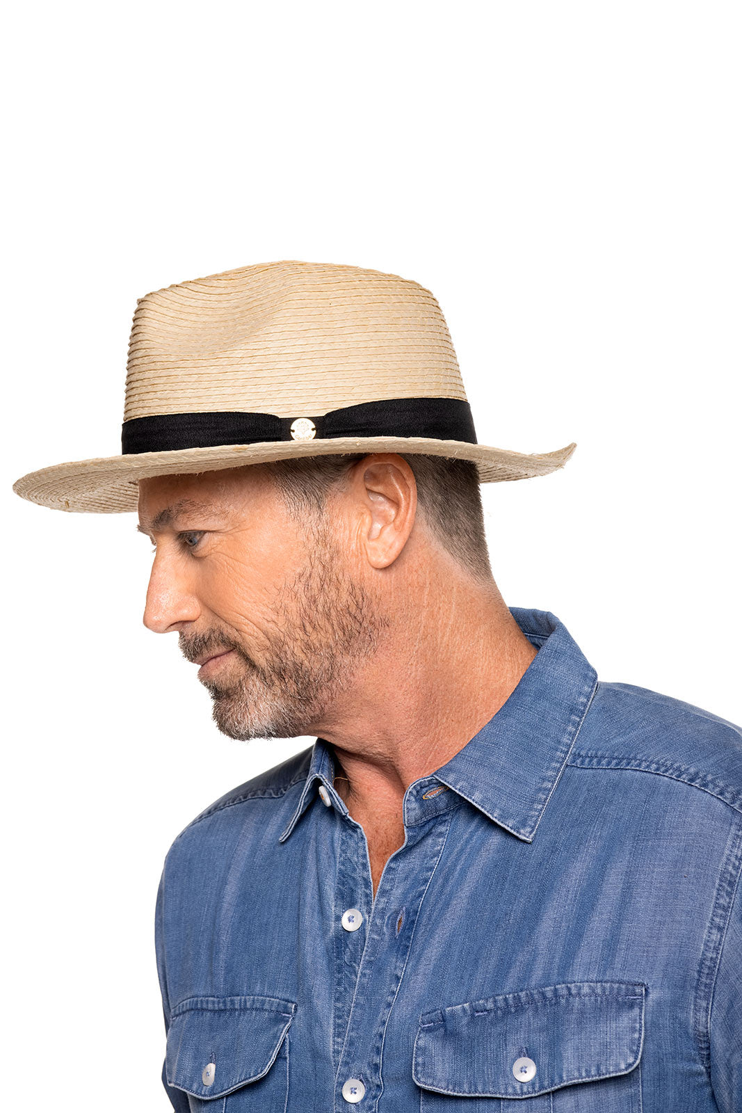 Men's Buri Straw Palm Fedora | Ivory