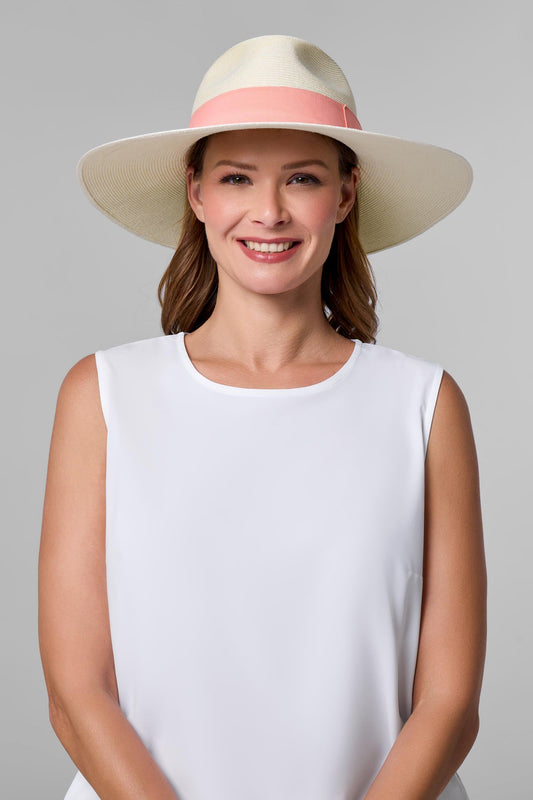 Women's Christy Large Brim Fedora | White