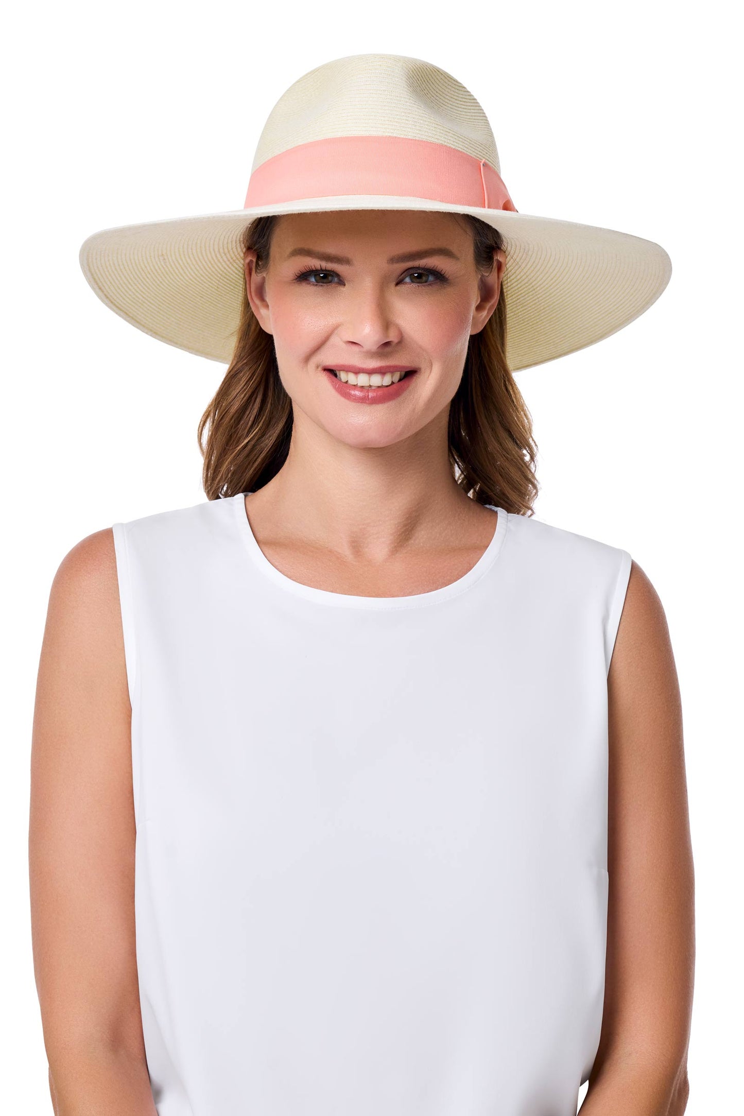 Women's Christy Large Brim Fedora | White