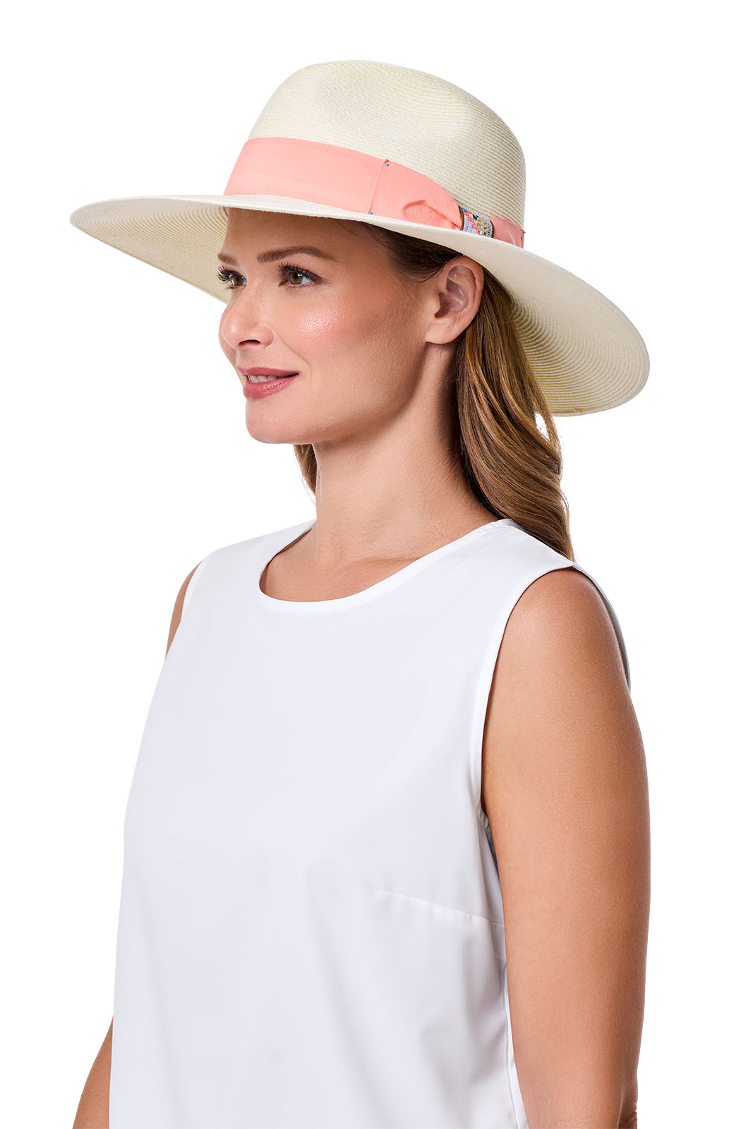 Women's Christy Large Brim Fedora | White
