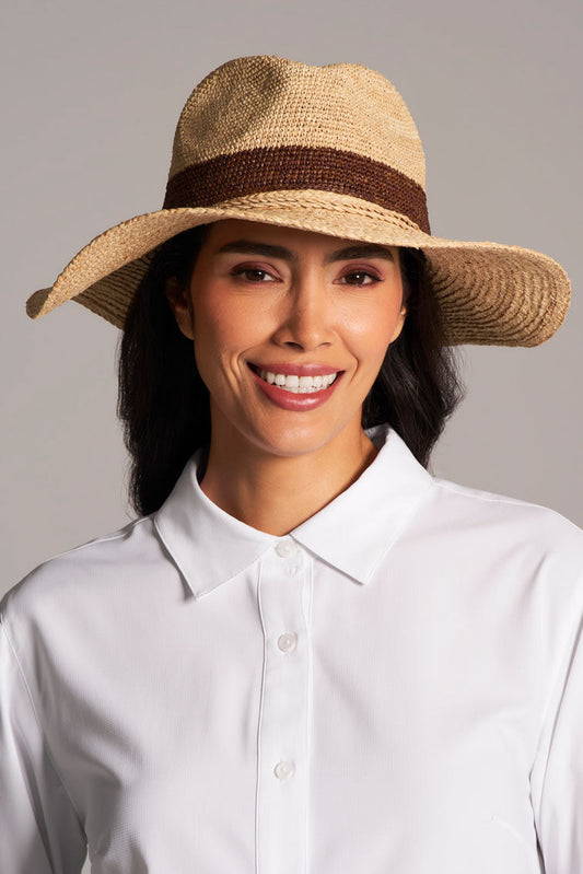 Unisex Playa Crochet Raffia Fedora | Natural