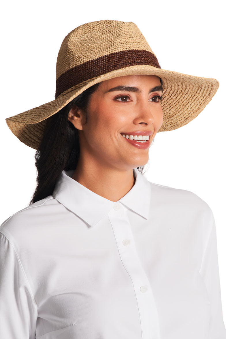 Unisex Playa Crochet Raffia Fedora | Natural