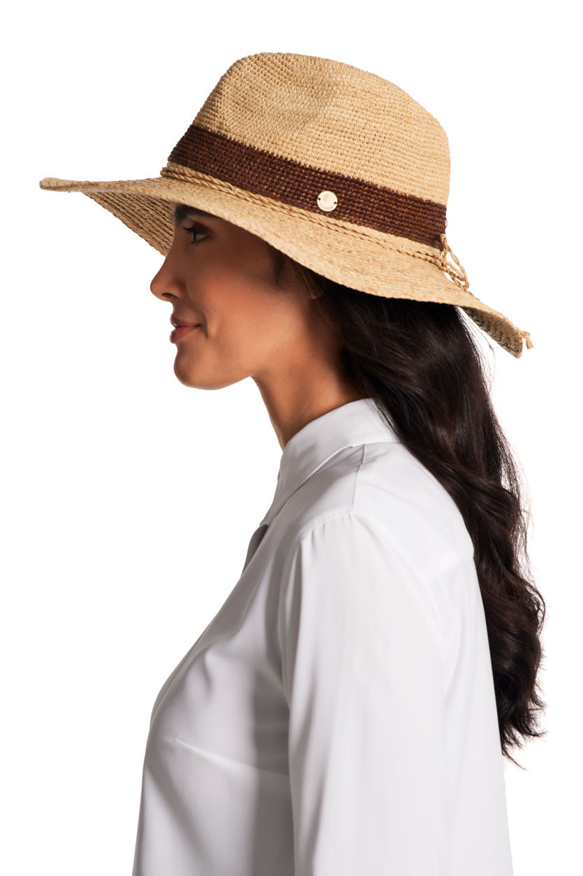 Unisex Playa Crochet Raffia Fedora | Natural
