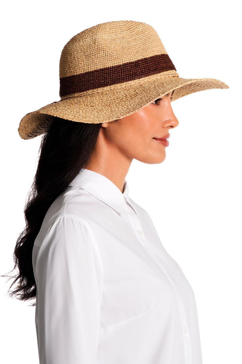 Unisex Playa Crochet Raffia Fedora | Natural