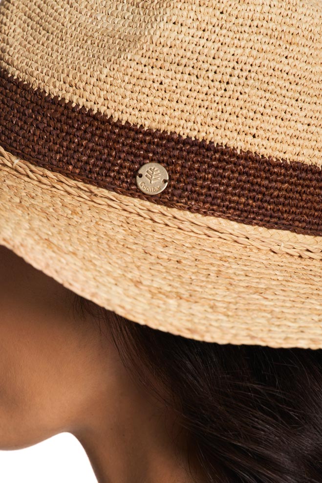 Unisex Playa Crochet Raffia Fedora | Natural