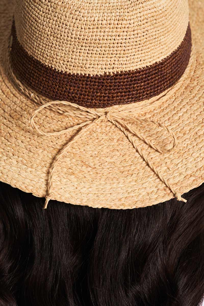 Unisex Playa Crochet Raffia Fedora | Natural