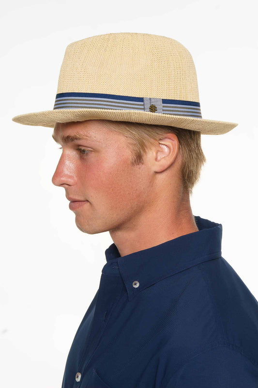 Men's 1st Street Classic Poly Knit Fedora | Natural