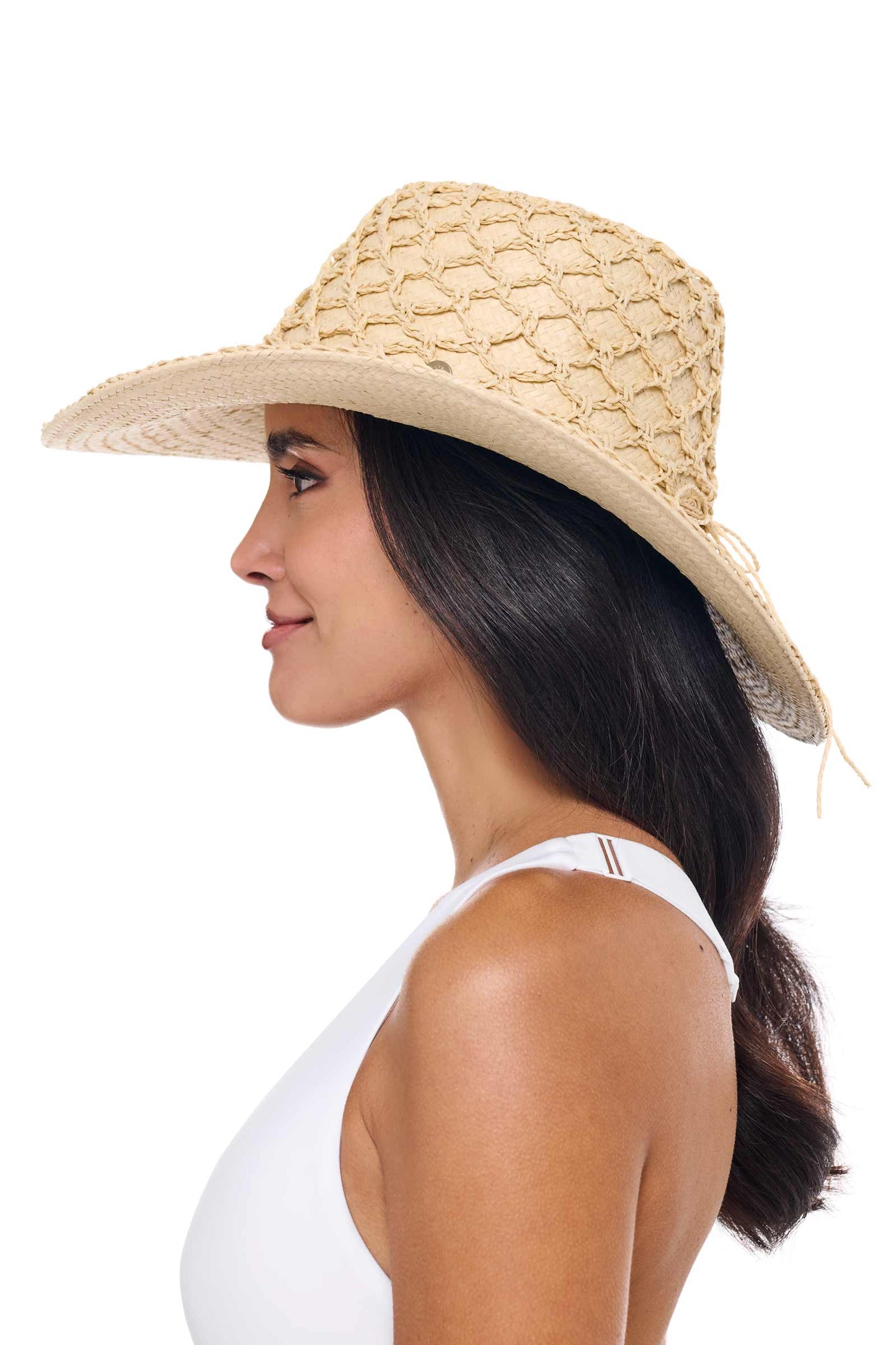 Women's Sand Dollar Paper Straw Sun Hat | Natural