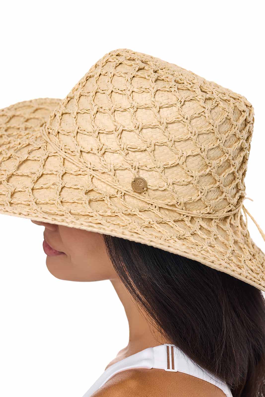 Women's Sand Dollar Paper Straw Sun Hat | Natural