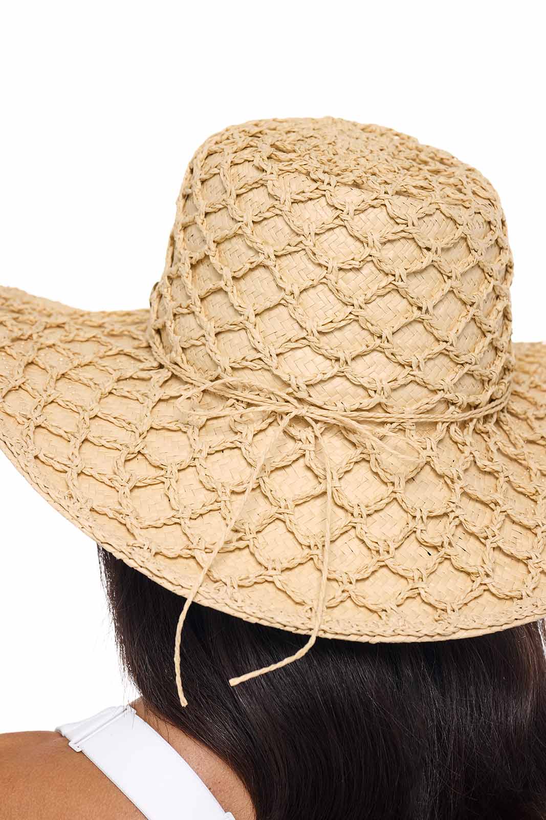 Women's Sand Dollar Paper Straw Sun Hat | Natural