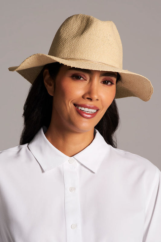 Women's Isla Hand Woven Fedora Toyo Straw | Natural
