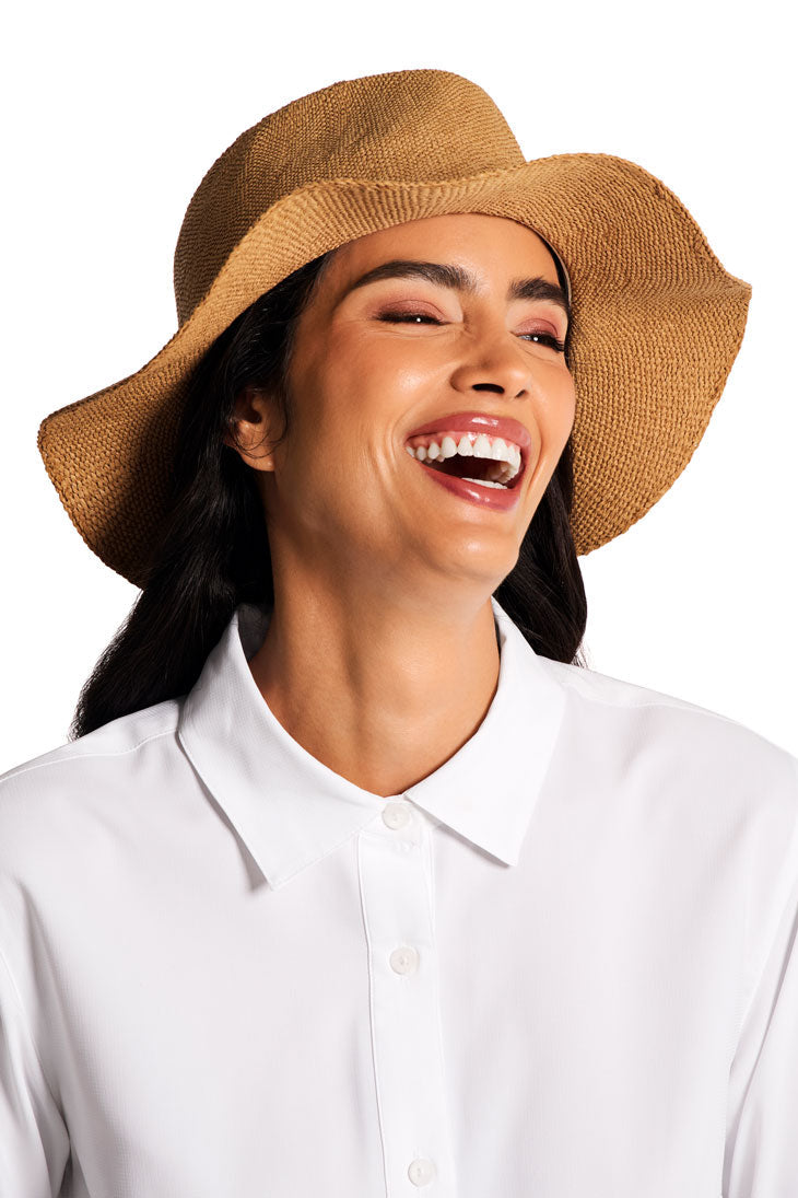 Women's Isla Hand Woven Fedora Toyo Straw | Toast