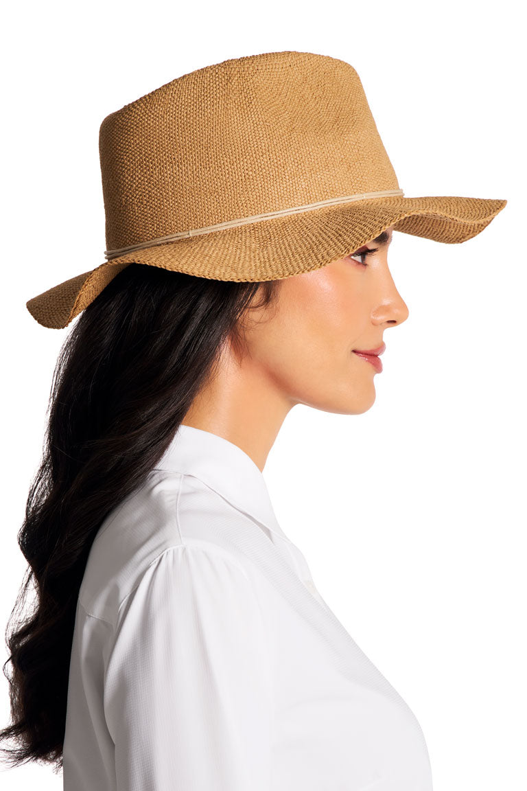Women's Isla Hand Woven Fedora Toyo Straw | Toast