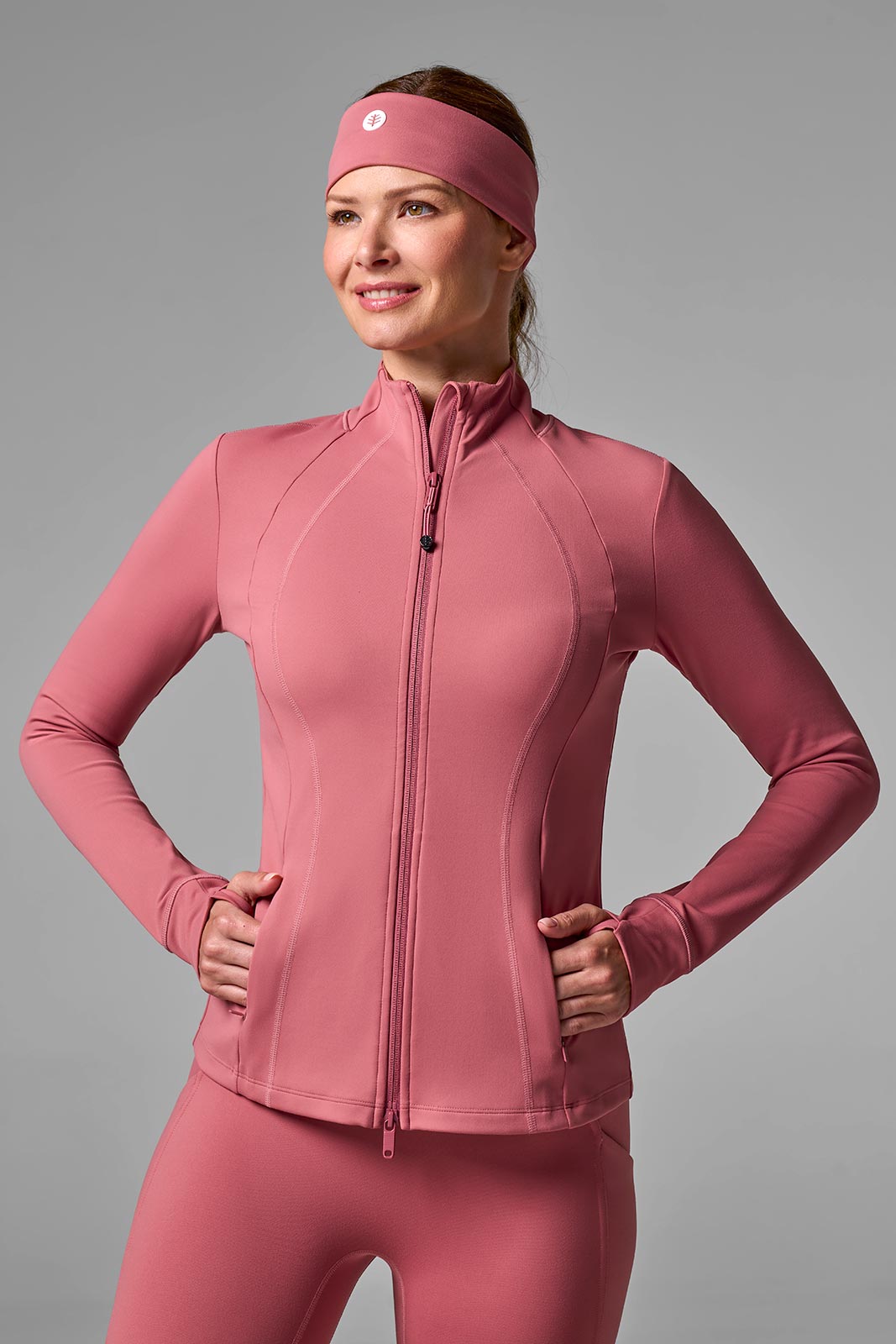 Women's Namaste Yoga Jacket | Terracotta Rose