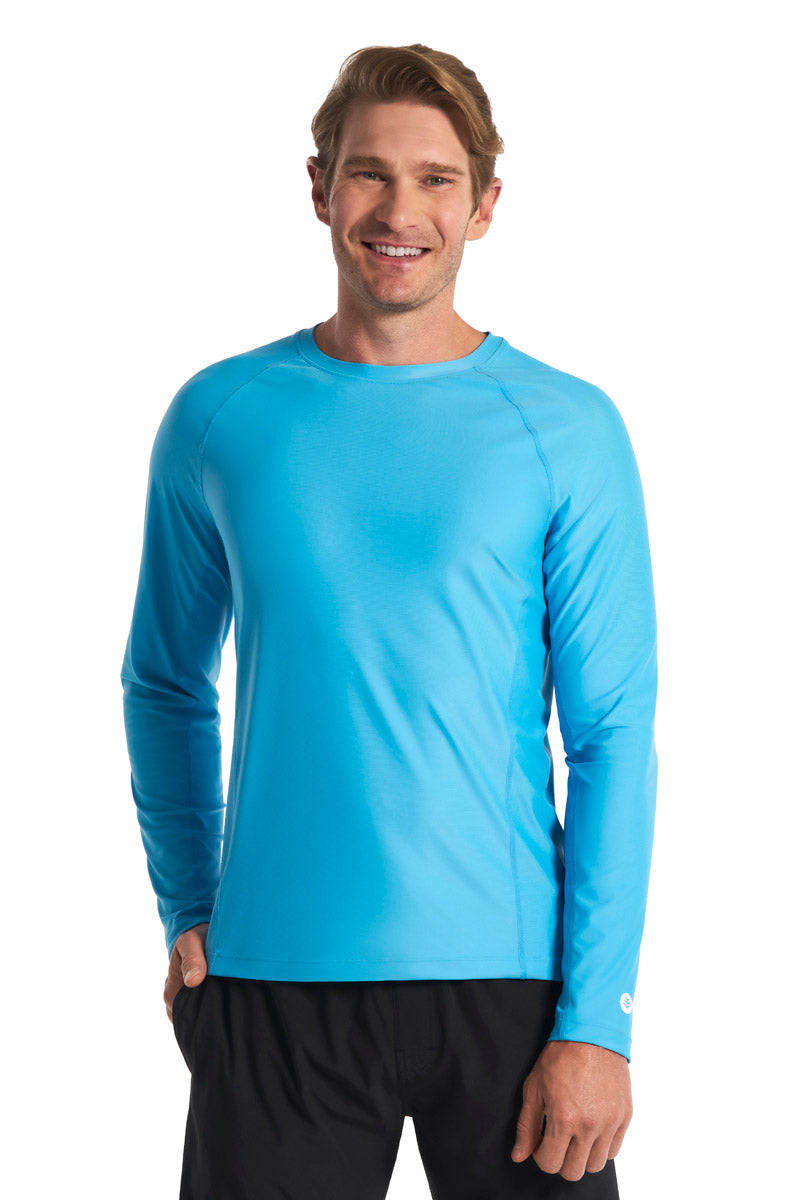 Men's Hightide Lite Long Sleeve Shirt Slate | Malibu Blue