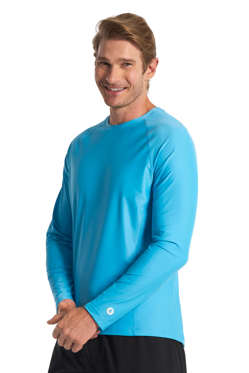 Men's Hightide Lite Long Sleeve Shirt Slate | Malibu Blue
