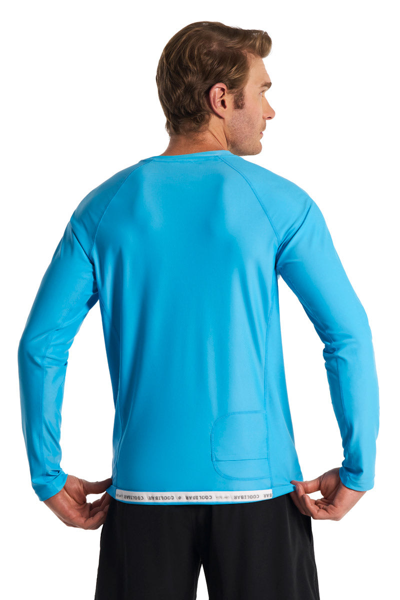 Men's Hightide Lite Long Sleeve Shirt Slate | Malibu Blue