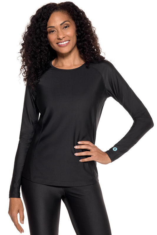 Women's Hightide Lite Long Sleeve Swim Shirt | Black