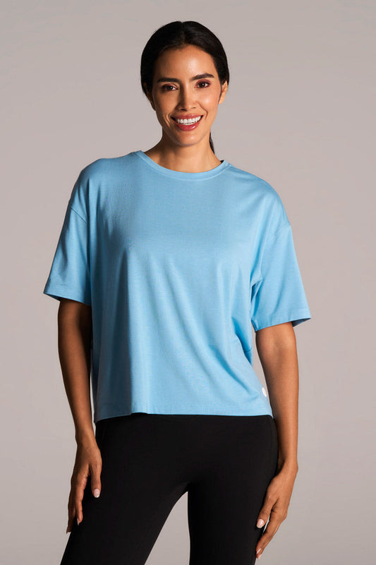 Women's Yoga Studio T-Shirt | Arctic Blue