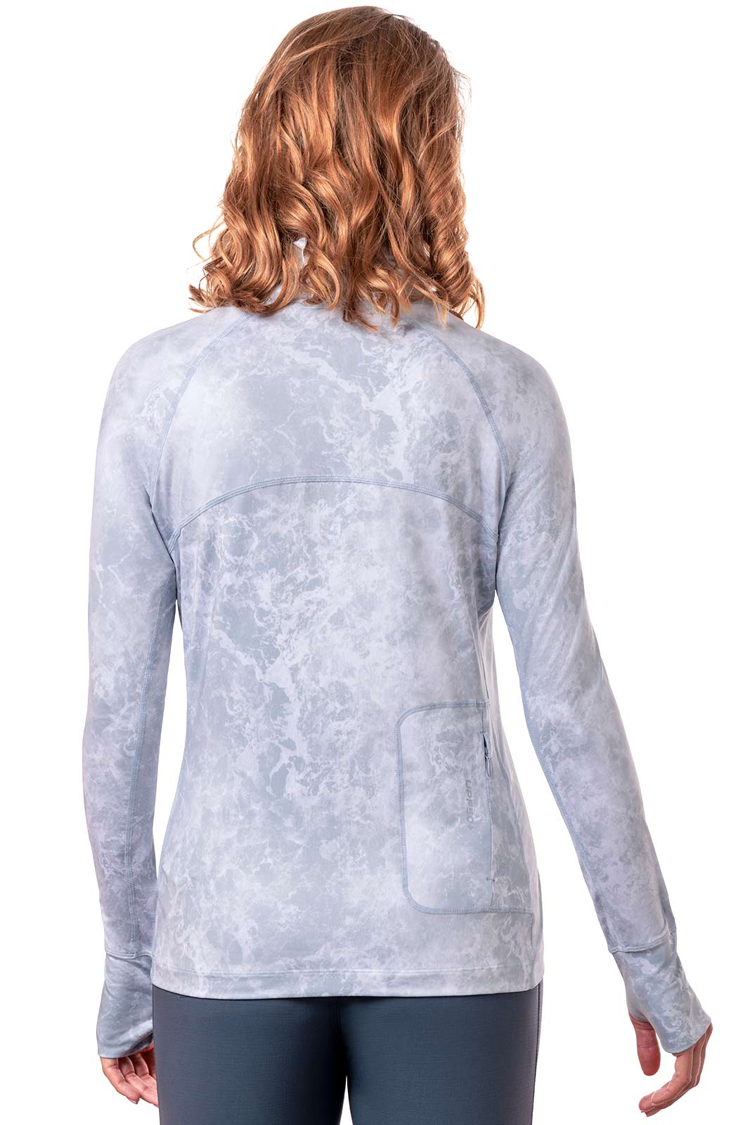 Women's Vented Paros Fishing T-Shirt | Grey Water Print
