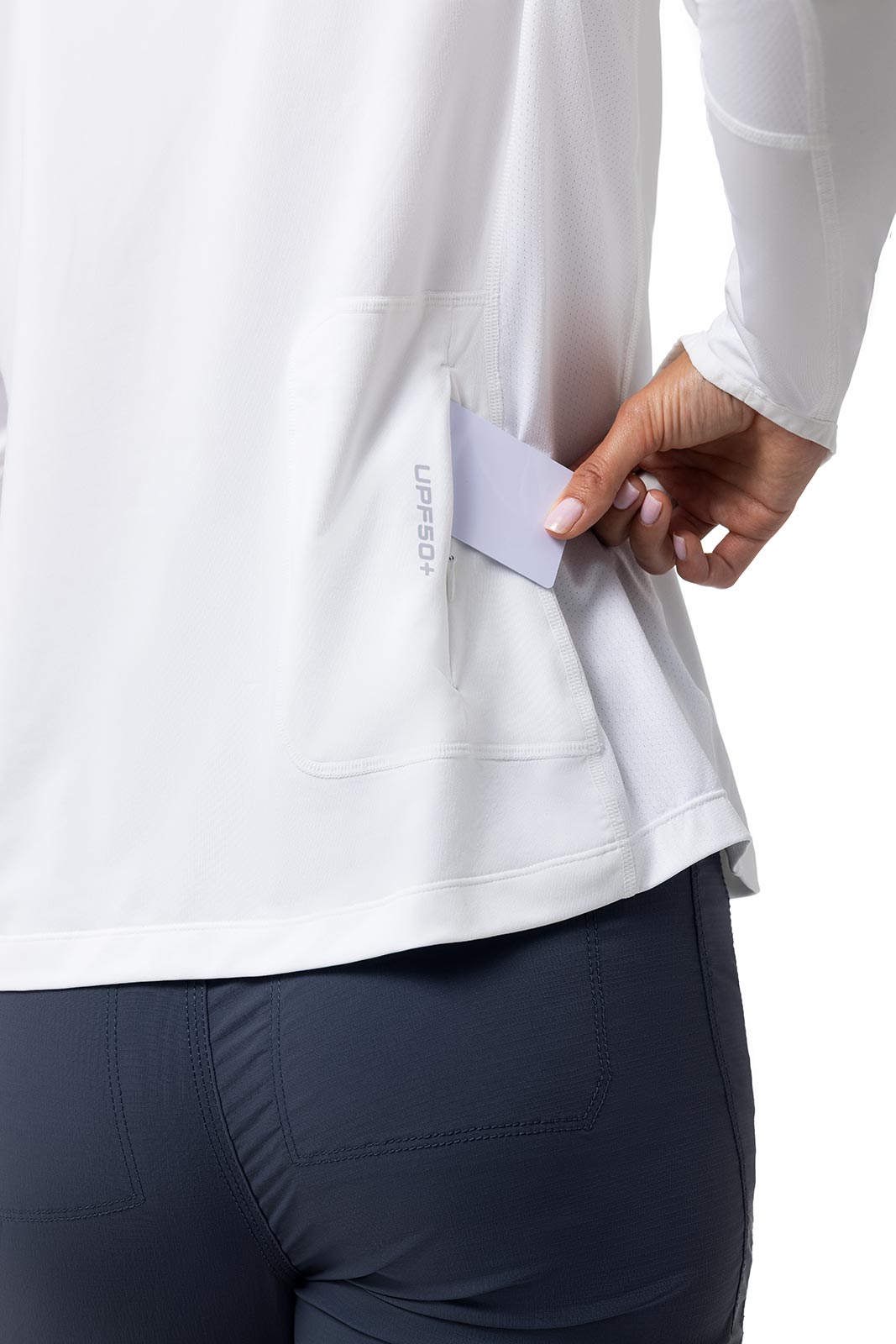 Women's Vented Paros Fishing Hoodie | White