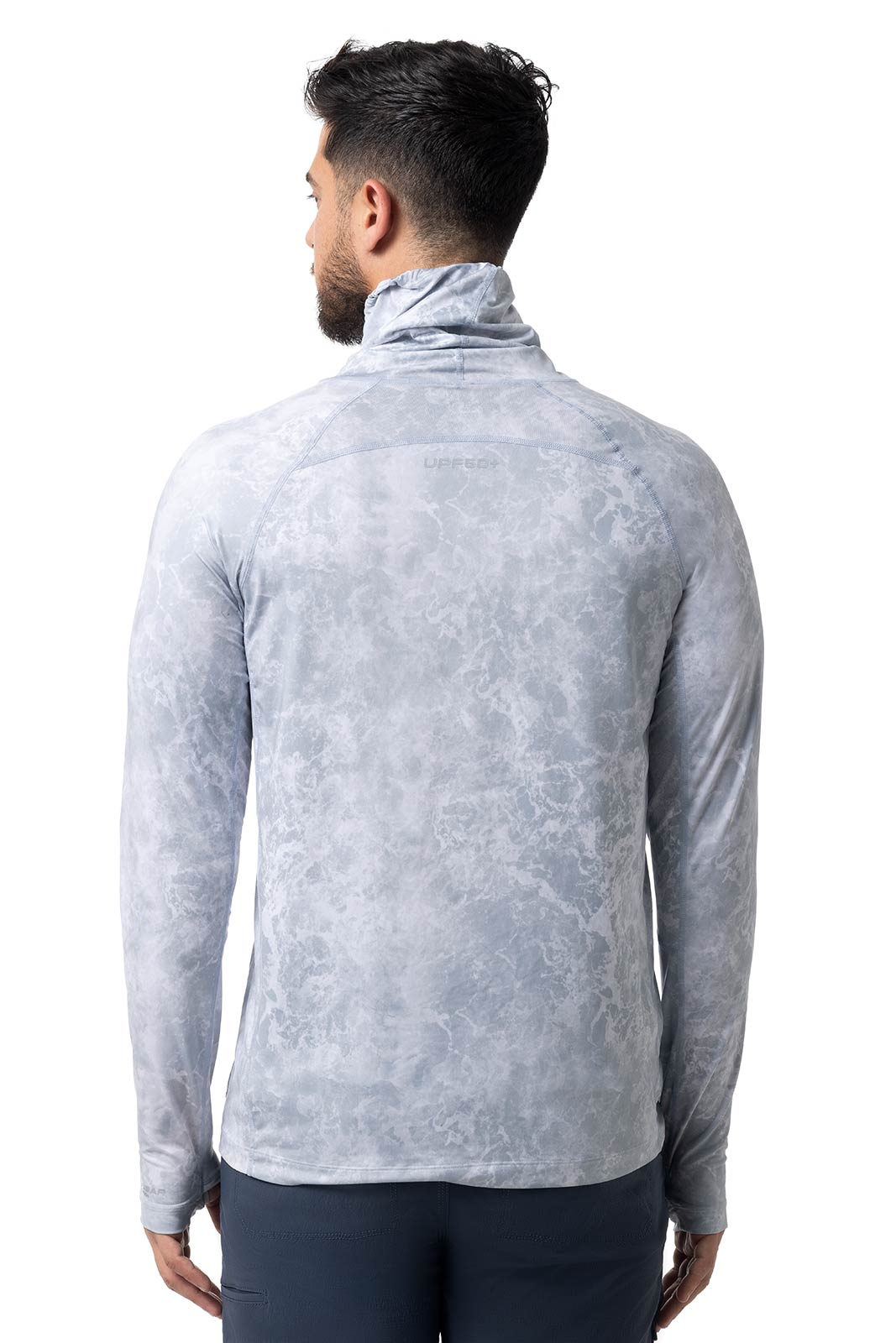 Men's Vented Andros Fishing T-Shirt | Grey Water Print