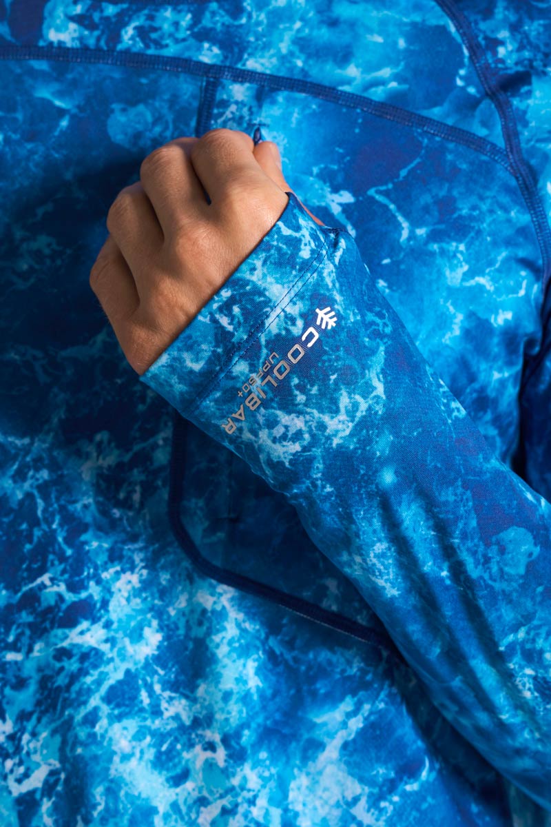 Men's Vented Andros Fishing T-Shirt | Blue Water Print