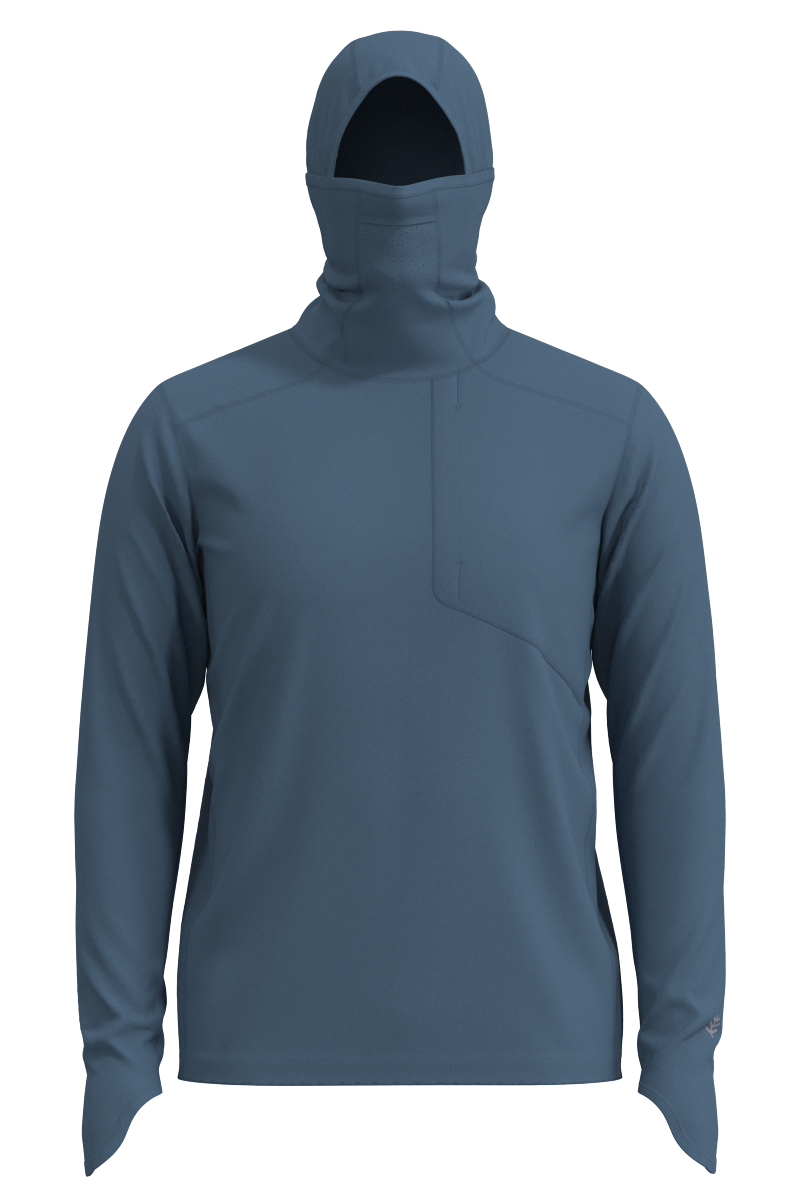 Men's Vented Andros Fishing Hoodie | Blue Dusk
