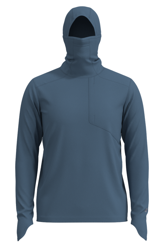 Men's Vented Andros Fishing Hoodie | Blue Dusk