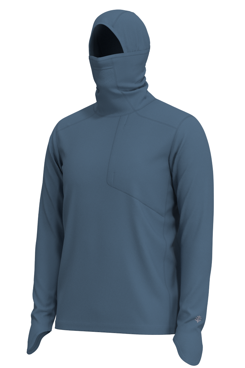 Men's Vented Andros Fishing Hoodie | Blue Dusk