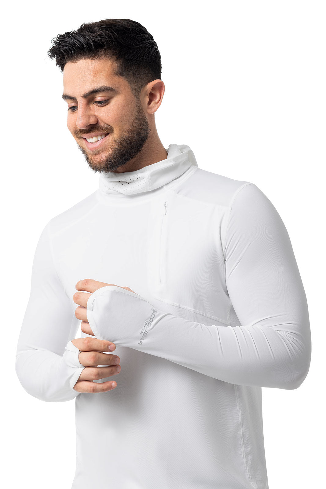 Men's Vented Andros Fishing Hoodie | White