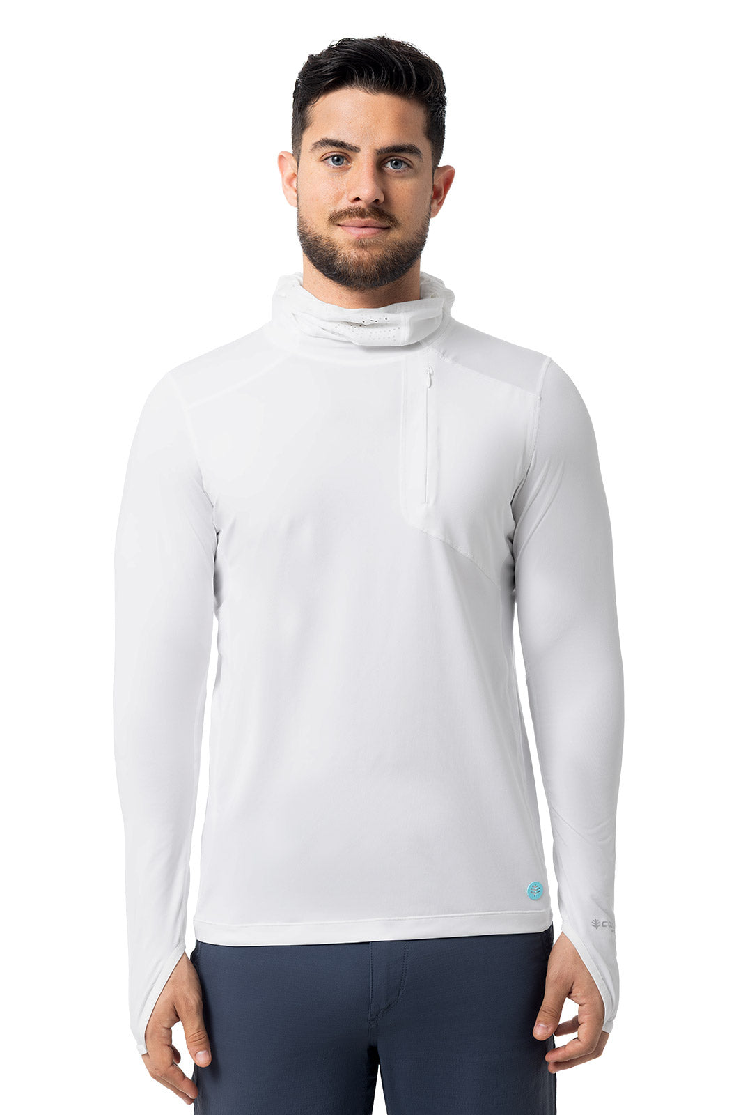 Men's Vented Andros Fishing Hoodie | White