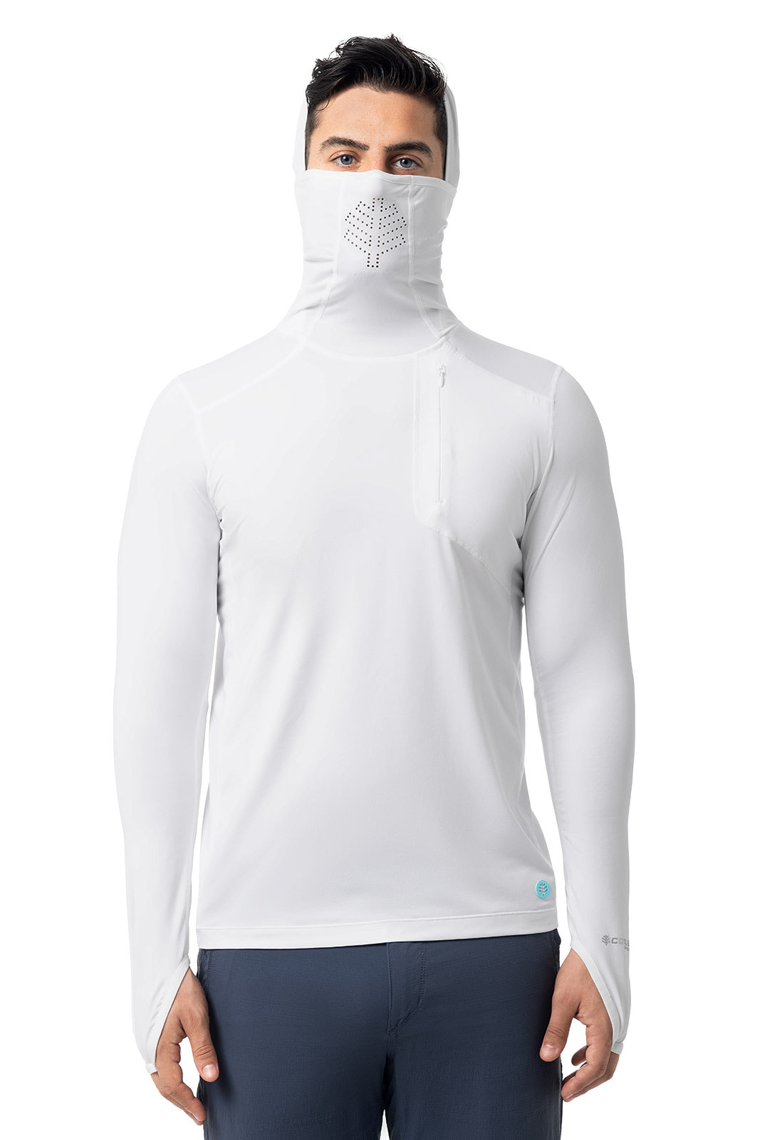 Men's Vented Andros Fishing Hoodie | White