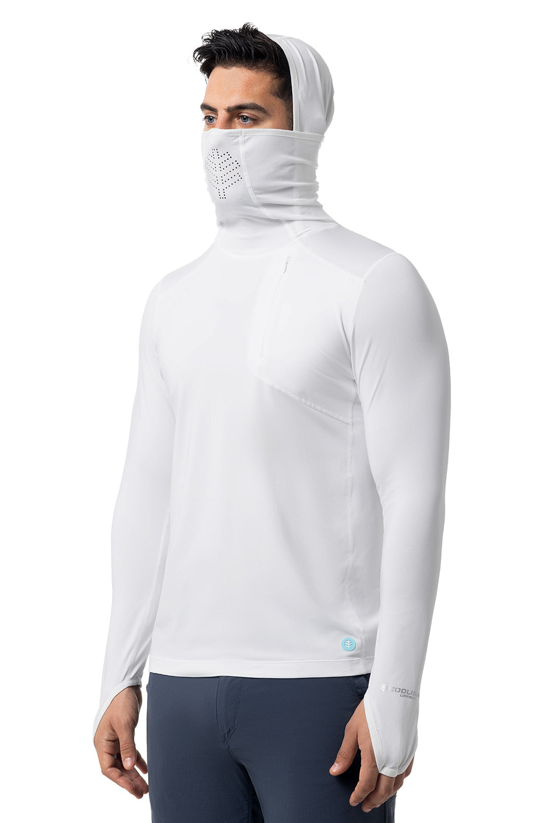 Men's Vented Andros Fishing Hoodie | White