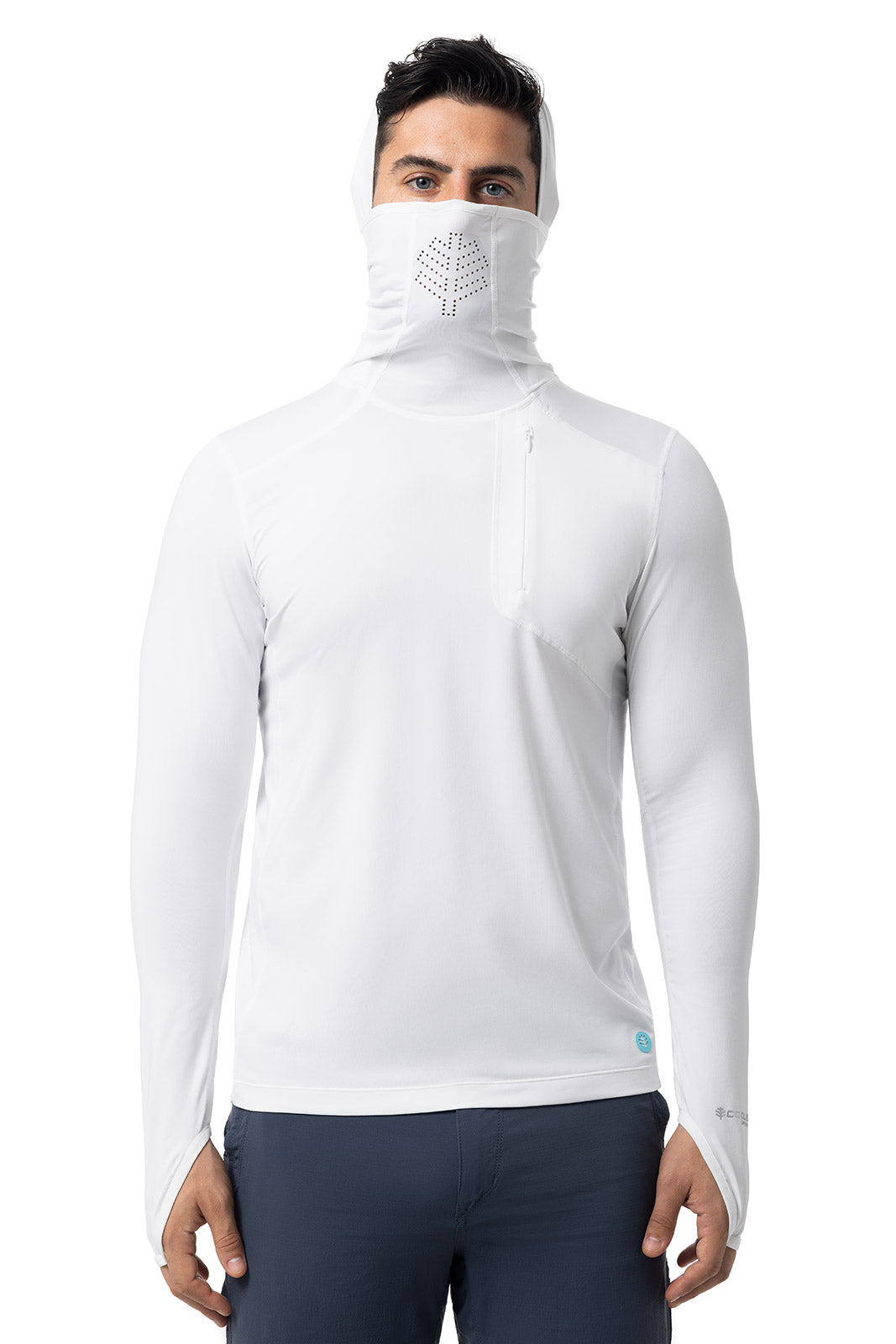 Men's Vented Andros Fishing Hoodie | White