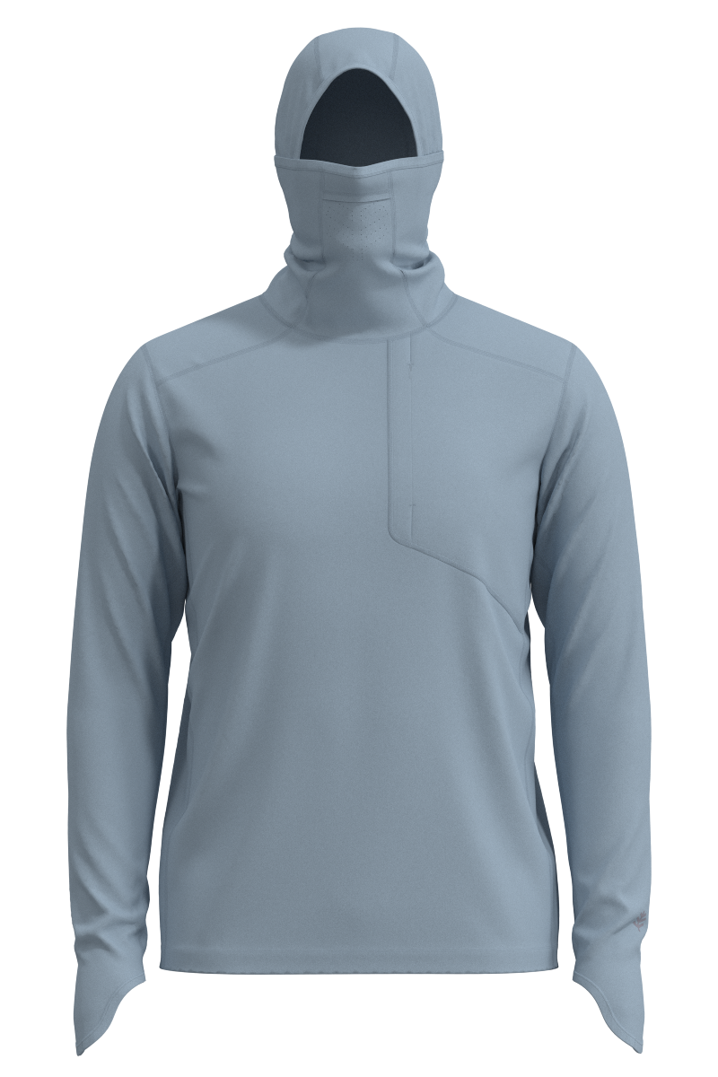 Men's Vented Andros Fishing Hoodie | Light Blue