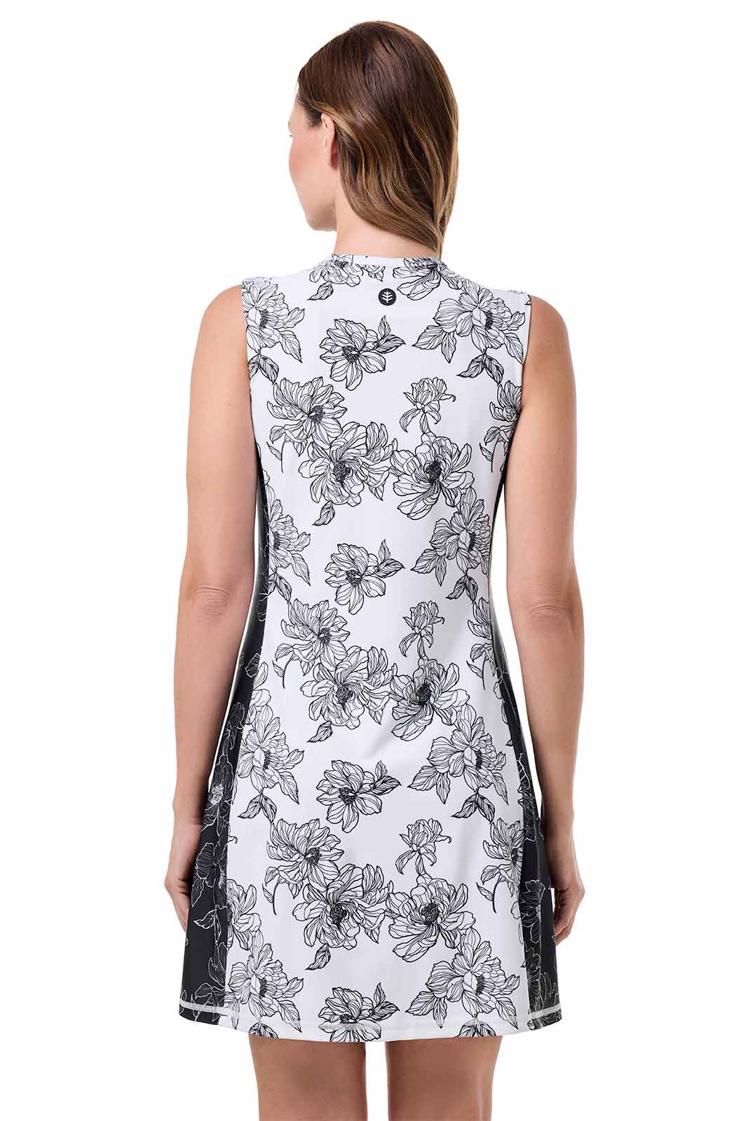 Women's Aspen Sunrise Sleeveless Swim Dress | White/Black