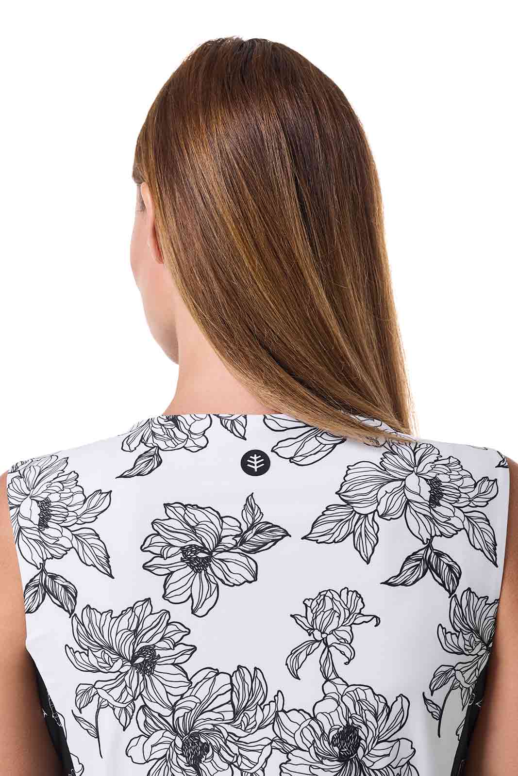 Women's Aspen Sunrise Sleeveless Swim Dress | White/Black