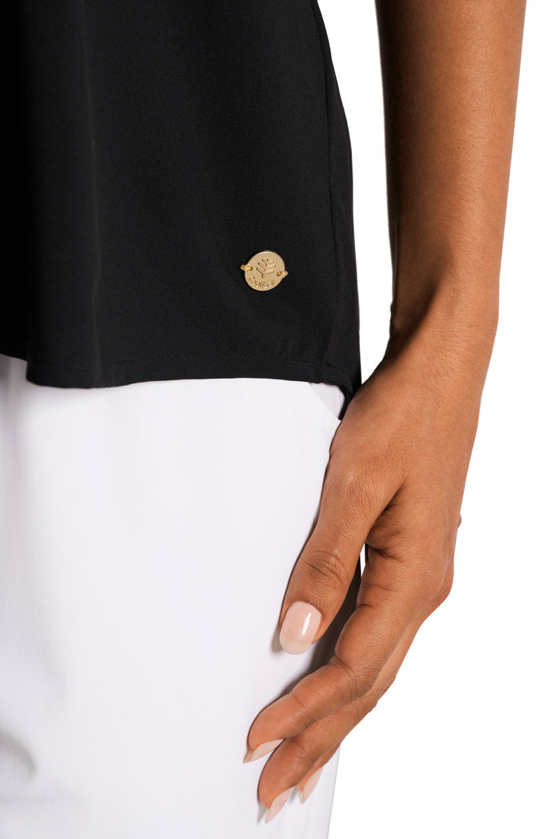 Women's Miami Spring Flutter Sleeve Blouse | Black