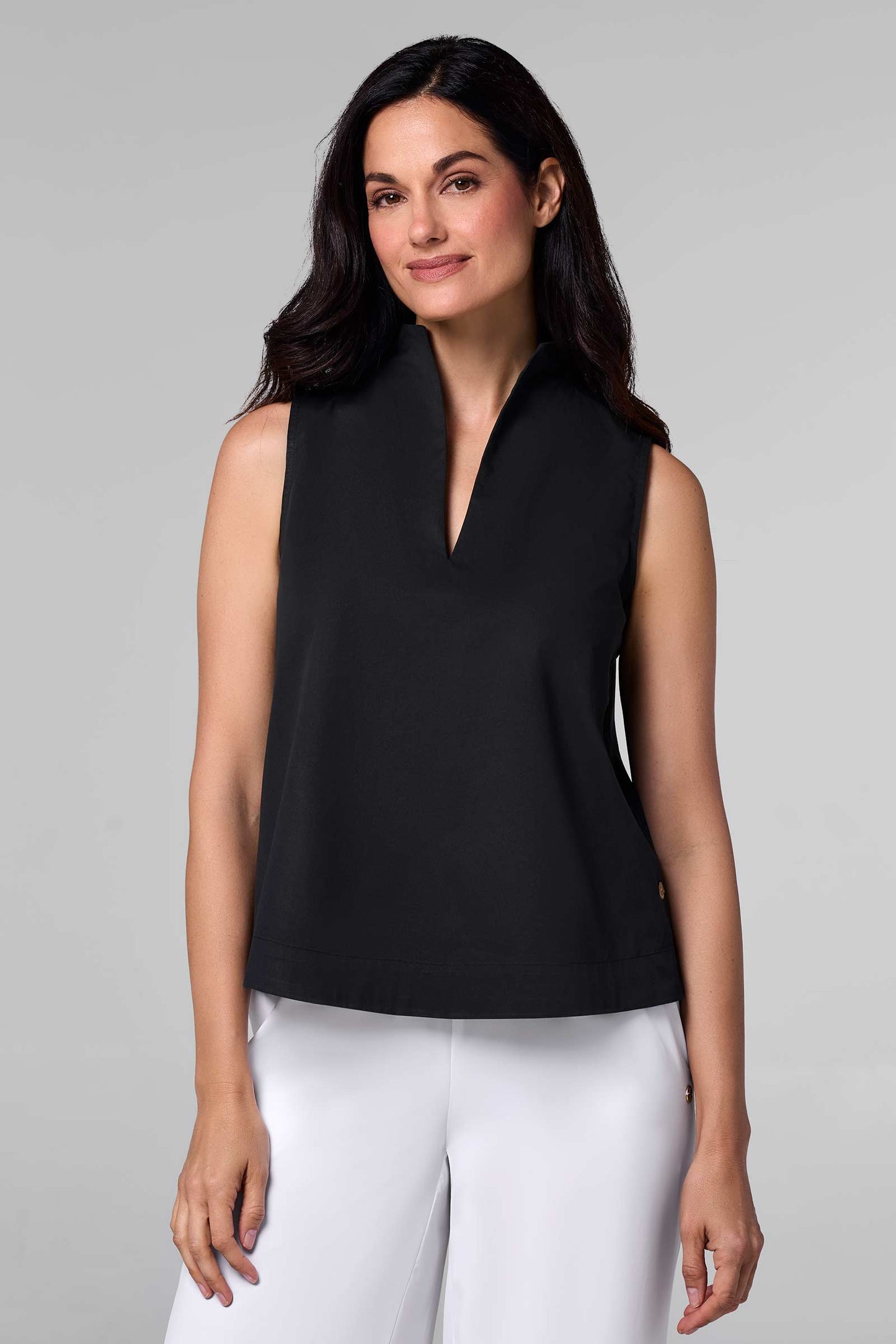 Women's Cape Coral Stand Collar Blouse | Black