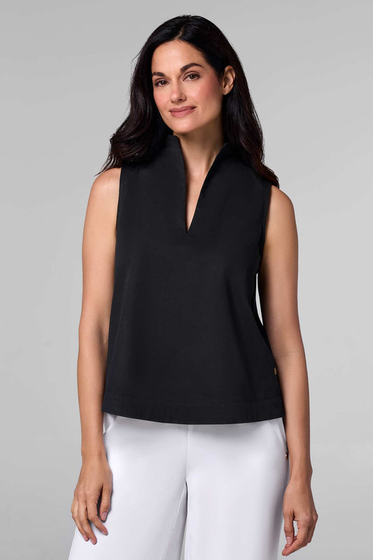 Women's Cape Coral Stand Collar Blouse | Black