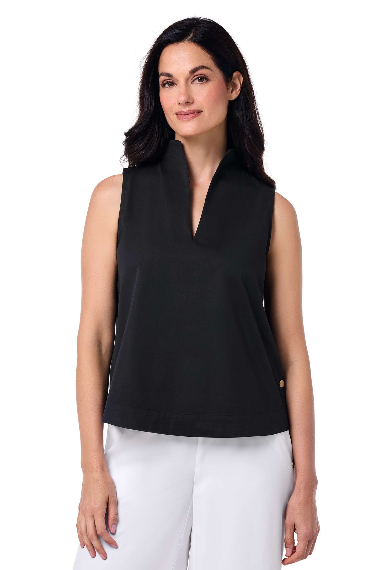 Women's Cape Coral Stand Collar Blouse | Black
