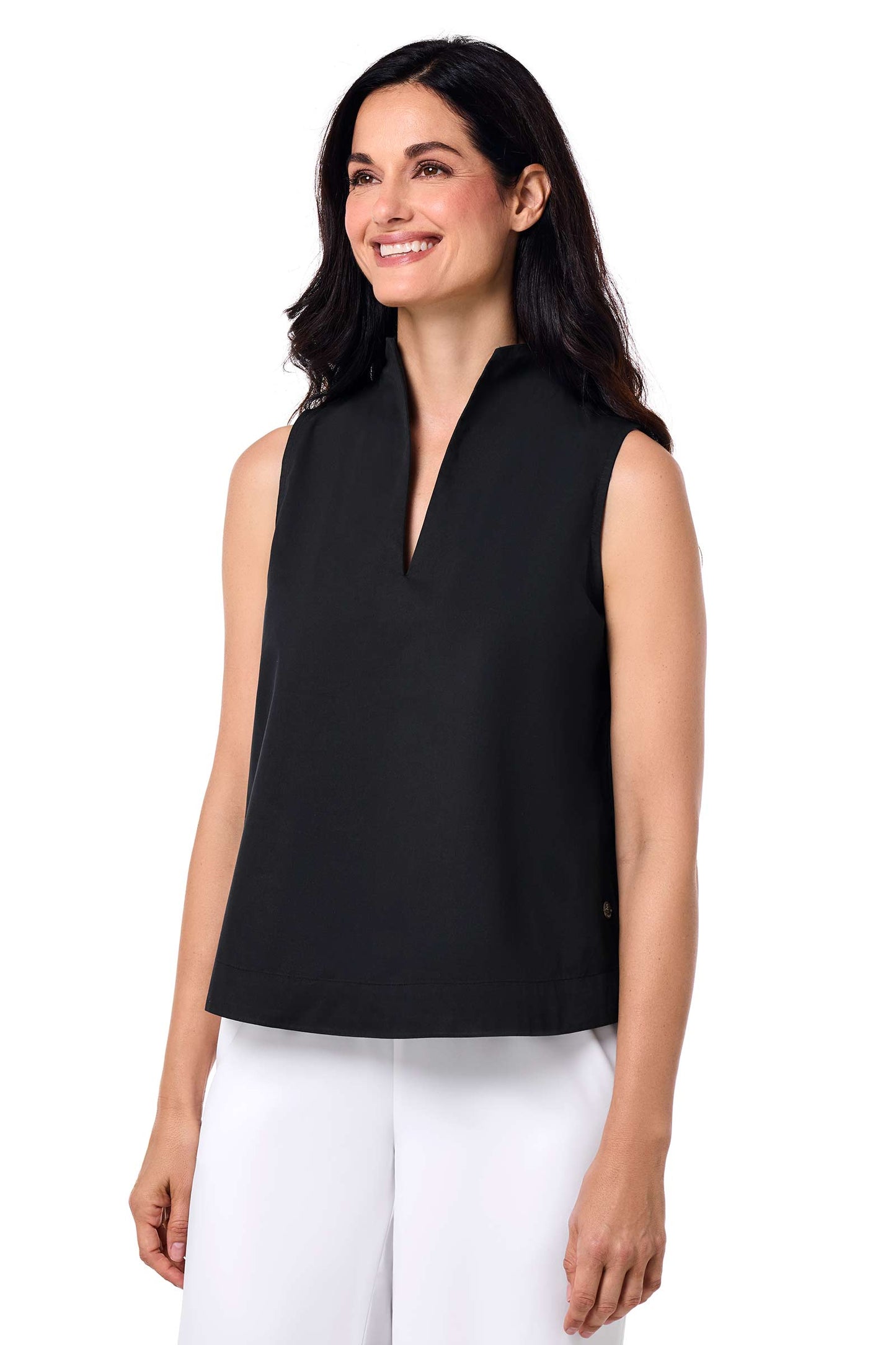 Women's Cape Coral Stand Collar Blouse | Black